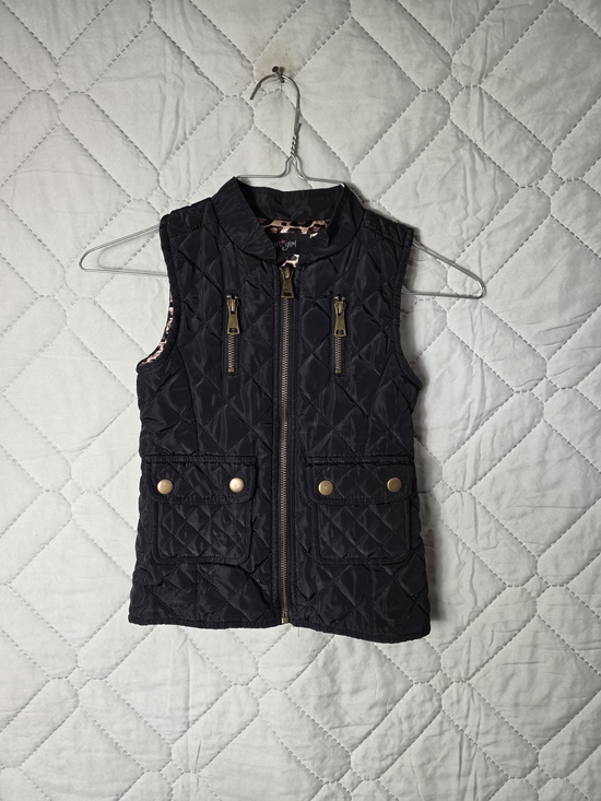 in Girls Other - In Girls Black Gold Accent Quilted Jacket Vest
 Size 5